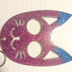 Custom cat self-defense keychain
